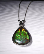 Sterling Silver Ammolite Pendant #352