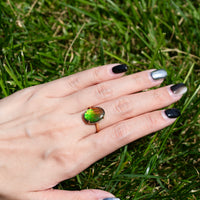 18k Ammolite Ring #903