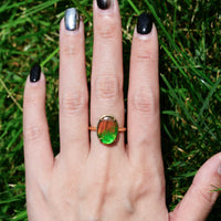 18k Ammolite Ring #903