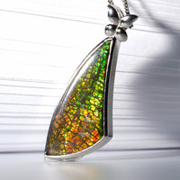 Sterling Silver Ammolite Pendant #339