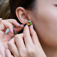 18K AMMOLITE EARRINGS #1907