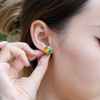 18K AMMOLITE EARRINGS #1907