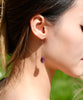 14k+18k Amethyst Waterdrop Earrings #2409