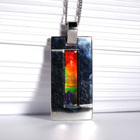 Sterling Silver Ammolite Pendant #332