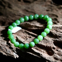 8mm Siberian Jade Beaded Bracelet #2317