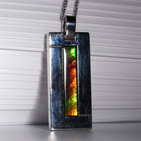 Sterling Silver Ammolite Pendant #338