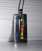 Sterling Silver Ammolite Pendant #338