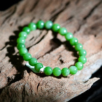 8mm Siberian Jade Beaded Bracelet #2317