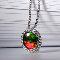 Round Ammolite Pendant #967