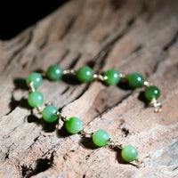 8mm Polar Jade Starry Beaded Bracelet #2466