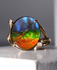 18K Gold Diamond Ammolite Ring #366