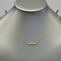 3-Stone Family Bar Necklace #2480