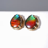 18K AMMOLITE EARRINGS #1765