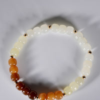 14k Multicolour Jade Beaded Bracelet #1805