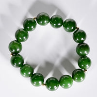 14k Siberian Jade Beaded Bracelet #1904