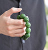 Hand-Carved Jade Beaded Bracelet #2438