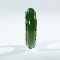 Sz4.5 14k Polar Jade Ring #2501-1