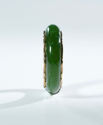 Sz4.5 14k Polar Jade Ring #2501-1