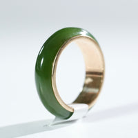 Sz4.5 14k Polar Jade Ring #2502-2