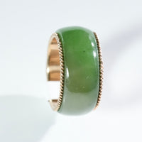 Sz4.5 14k Polar Jade Ring #2501-3