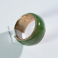 Sz4.5 14k Polar Jade Ring #2501-3