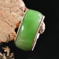 Sz4.5 14k Polar Jade Ring #2501-3