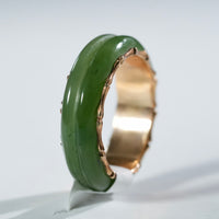 Sz5 14k Polar Jade Ring #2501-4