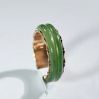 Sz5 14k Polar Jade Ring #2501-4