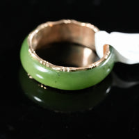 Sz5.5 14k Polar Jade Ring #2501-6