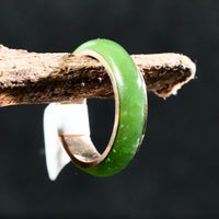 Sz5.5 14k Polar Jade Ring #2501-7