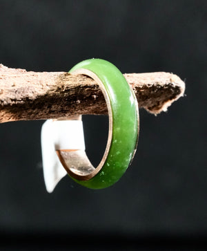 Sz5.5 14k Polar Jade Ring #2501-7