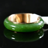 Sz7 14k Polar Jade Ring #2501-13