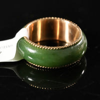 Sz5 14k Polar Jade Ring #2502-20