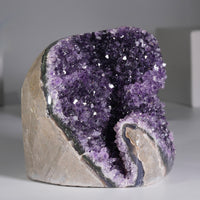 AMETHYST SEMI-GEODE EDGE POLISHED BASE CUT(1.37 LB) #1865