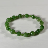 6" Polar Jade Grade Beaded Bracelet #2496