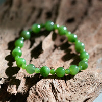 6" Polar Jade Grade Beaded Bracelet #2496