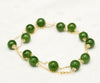 18k 10mm Siberian Jade Starry Necklace #2529