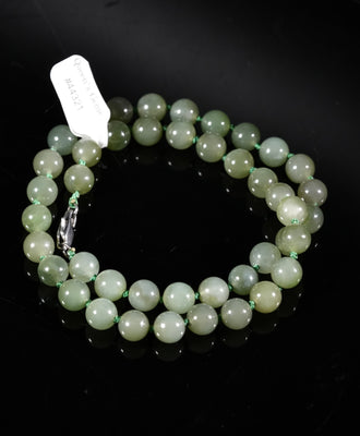 8mm Polar Jade Beaded Necklace #2530