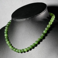 8mm Polar Jade Beaded Necklace #2532