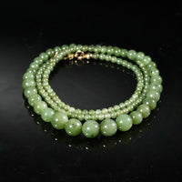 4-10mm Canadian Jade Beaded Necklace #2533