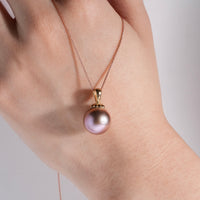 14K EDISON PURPLE PEARL PENDANT#1930