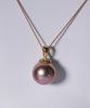 14K EDISON PURPLE PEARL PENDANT#1930