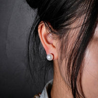 14K FRESHWATER PEARL EAR STUDS #1036