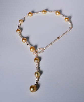 SALTSEA GOLD PEARL & FRESHWATER PEARL NECKLACE #1962