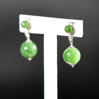 Classic Jade Ball Earrings #2549