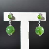 Classic Jade Ball Earrings #2549