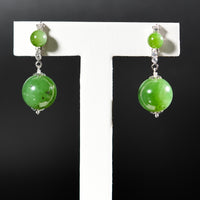 Classic Jade Ball Earrings #2549