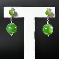 Classic Jade Ball Earrings #2549