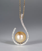 9.5MM SOUTH SEA GOLD PEARL PENDANT #1530