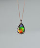 18k Waterdrop Ammolite Pendant #1972